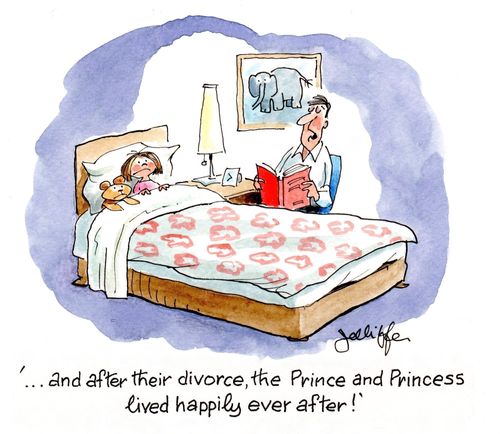 '...and after their divorce, the Prince and Princess lived happily ever after !'