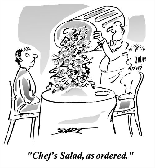 'Chef's salad as ordered.'