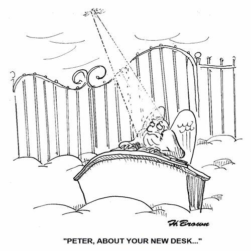 'Peter, about your new desk . . .'