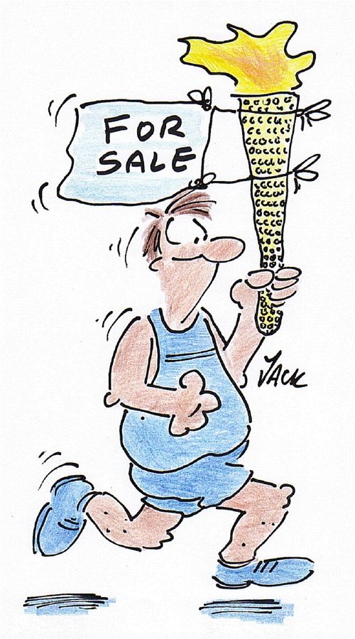 Olympic torch for sale.