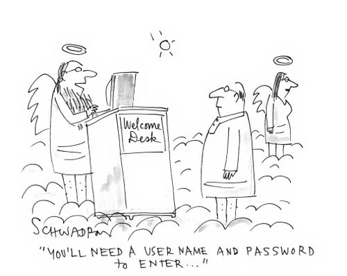 'You'll need a username and password to enter...'