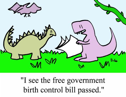 'I see the free government birth control bill passed.'