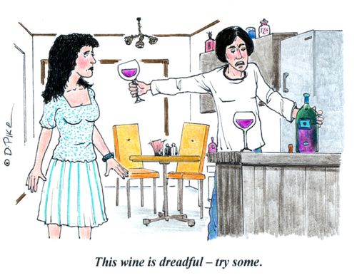 'This wine is dreadful - try some.'