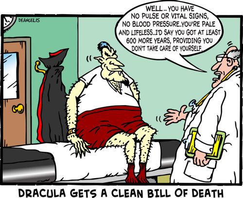 Dracula gets a clean bill of death.