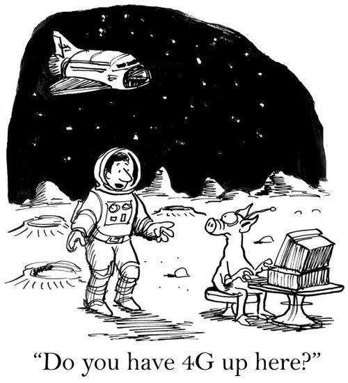 'Do you have 4G up here?'