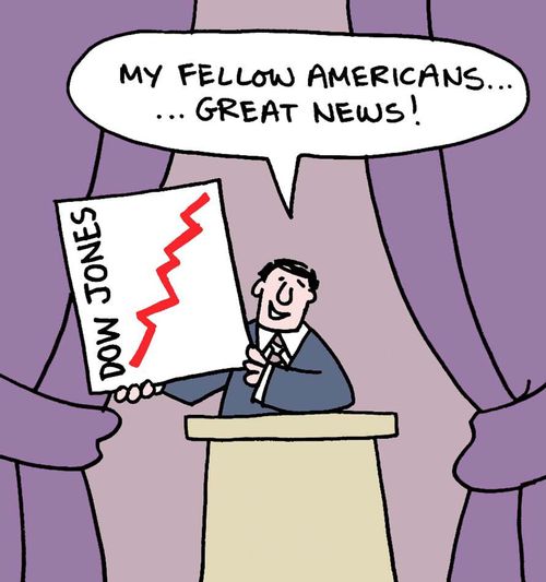 'My fellow Americans...great news.'