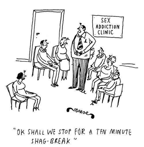 'Ok shall we stop for a ten minute shag-break.'