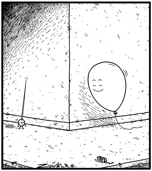 An angry Pin and a Balloon about to cross paths.