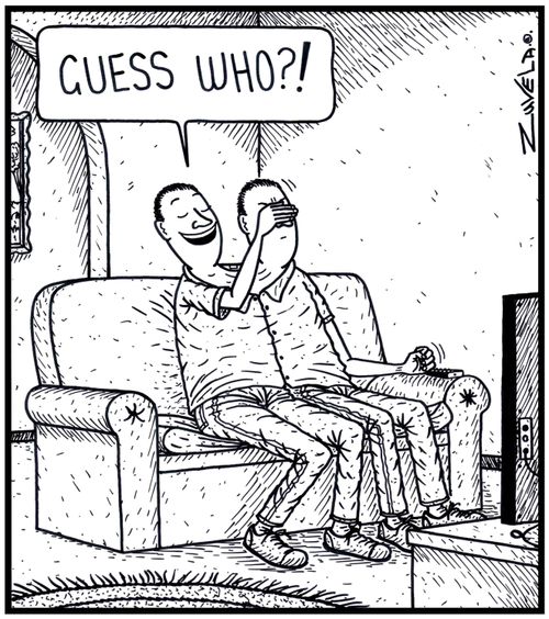 'Guess who?!' 