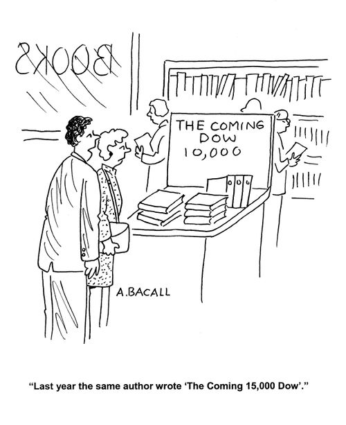 'Last year the same author wrote 'The Coming 15,000 Dow'.'