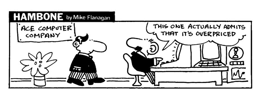 STRIP Hambone: Computer admitting it's overpriced