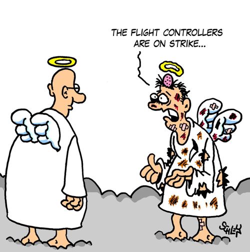 'The flight controllers are on strike...'
