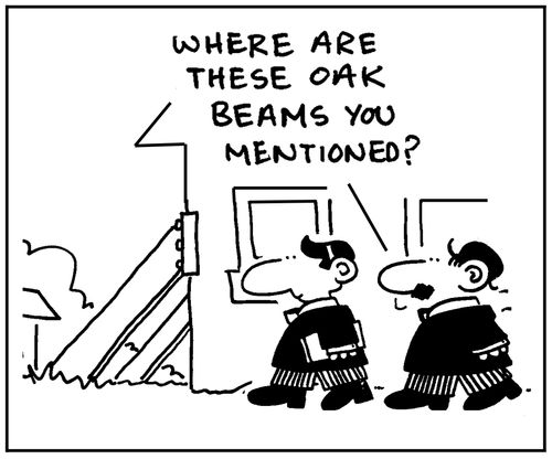 'Where are these oak beams you mentioned?'