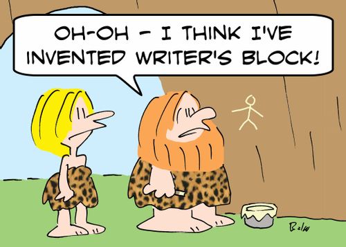 'Oh-oh -- I think I've invented writer's block!'