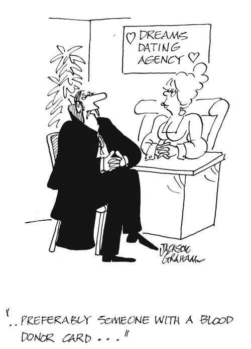 ...preferably someone with a blood donor card...'