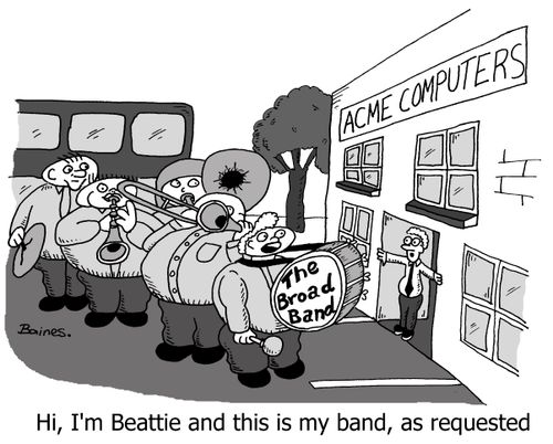 'Hi, I'm Beattie and this is my band, as requested.'