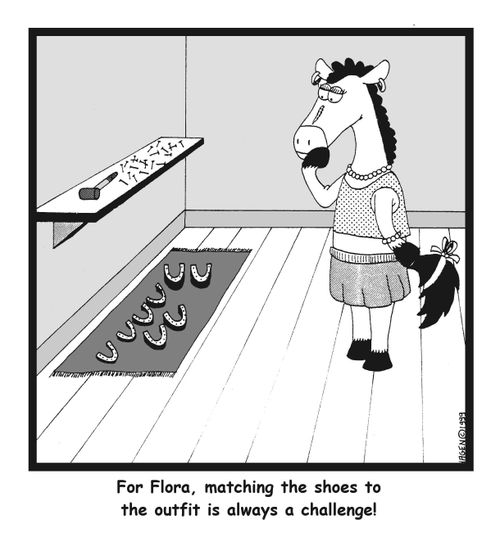 "For Flora, matching the shoes to the outfit is always a challenge!"