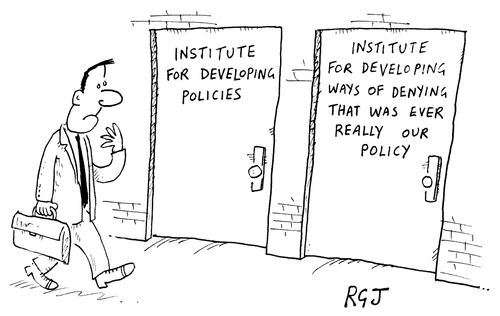 Institute for policies next to institute for denying policies