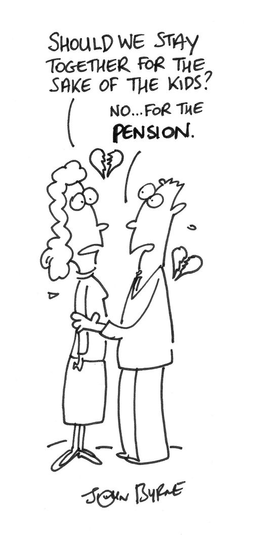 Staying together for the pension.