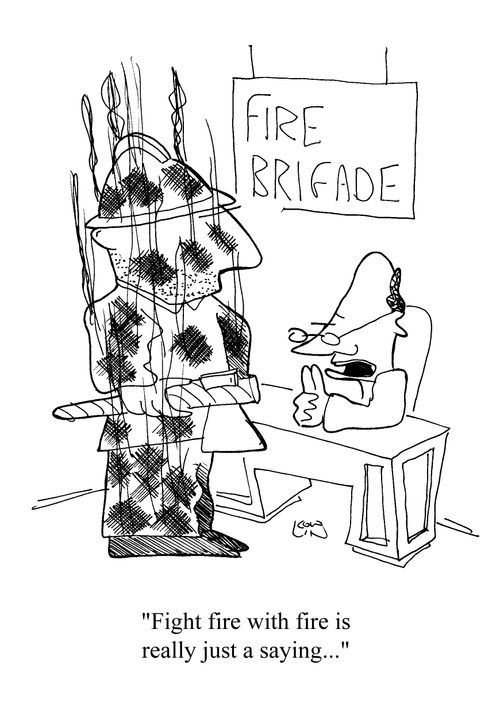 'Fight fire with fire is really just a saying...'