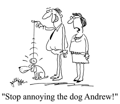 'Stop annoying the dog Andrew!'