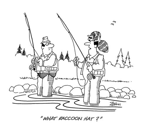 'What raccoon hat?'