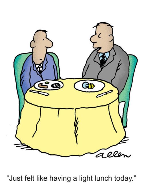 'Just felt like having a light lunch today.'