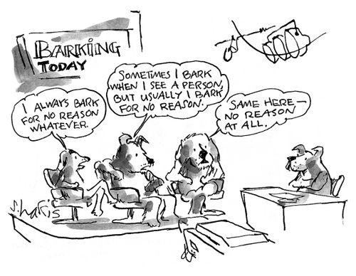Barking Today - 'I always bark for no reason whatever.'