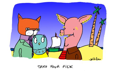 Take your pick...(Pig to owl and pussy cat).