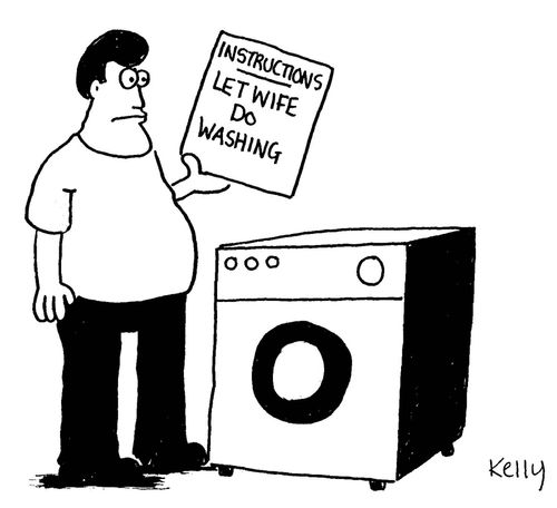 Washing instructions for lazy husband.