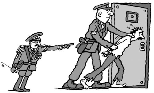 Small dictator orders dissident to jail.