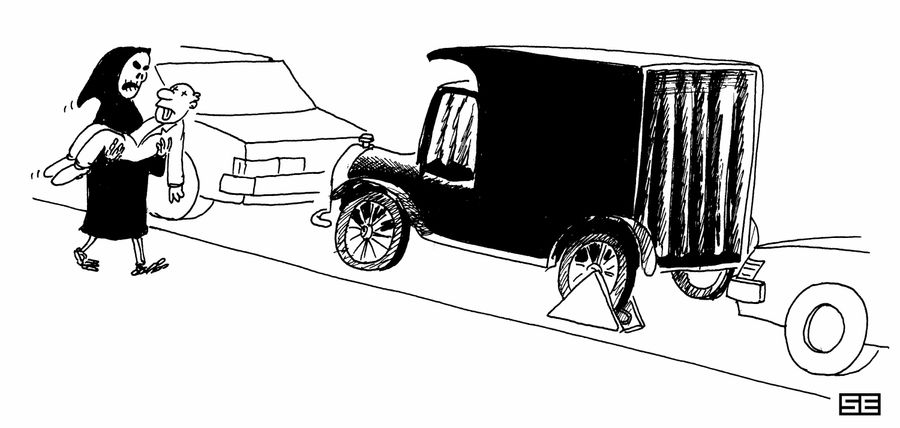 Grim Reaper gets clamped.