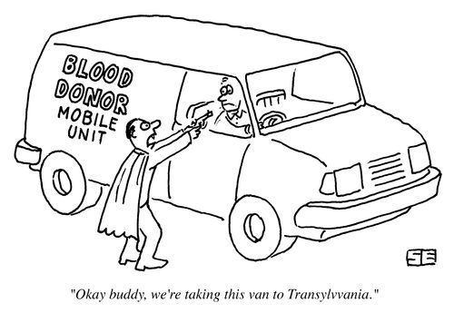 'Okay buddy, we're taking this van to Transylvania.'
