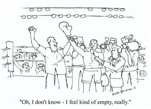 'Oh, I don't know - I feel kind of empty, really.'