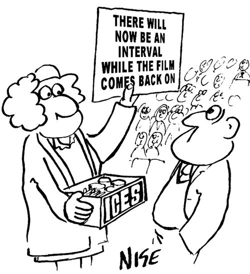 There will now be an interval while the film comes back on.