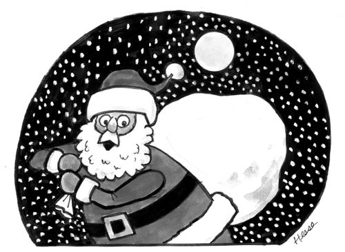Santa snow globe.