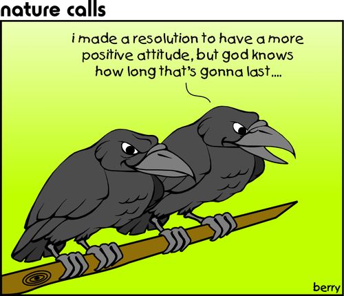 I made a resolution to have a more positive attitude, but god knows how long that's gonna last...