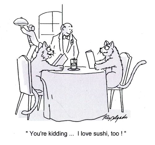 'You're kidding... I love sushi, too!'
