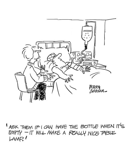 "As them if I can have the bottle when it's empty - it'll make a really nice table lamp."