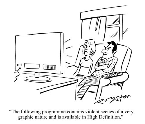 'The following programme contains scenes of a very graphic nature and is available in High Definition.'