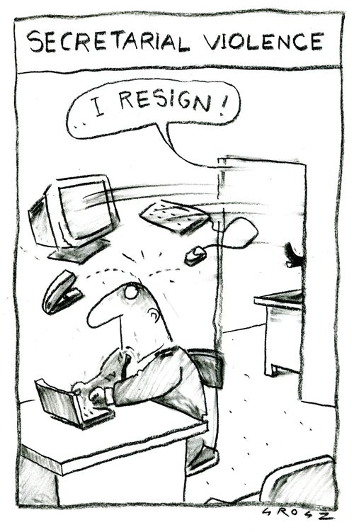 Secretarial violence.