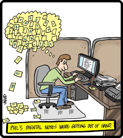 Phil's mental notes were getting out of hand.