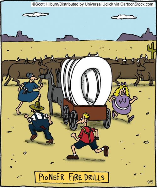 Pioneer fire drills.