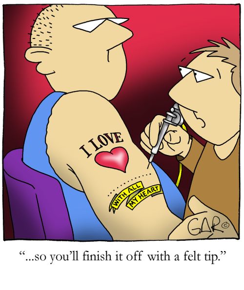 "...so you'll finish it off with a felt tip."