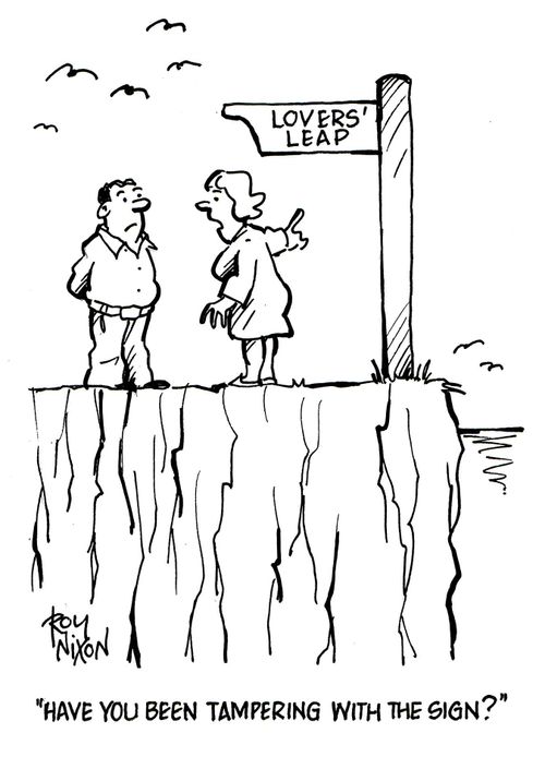 'Have you been tampering with the sign?'