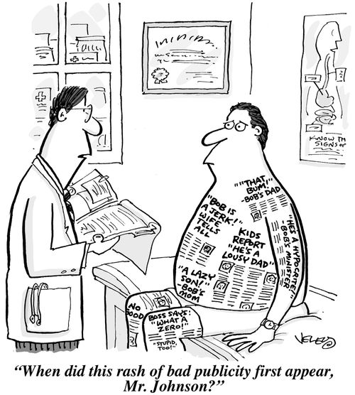 'When did this rash of bad publicity first appear, Mr. Johnson?'