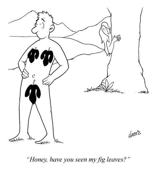 'Honey, have you seen my fig leaves?'