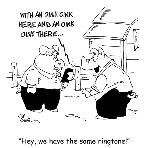 'Hey, we have the same ringtone!'