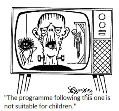 'The programme following this one is not suitable for children.'