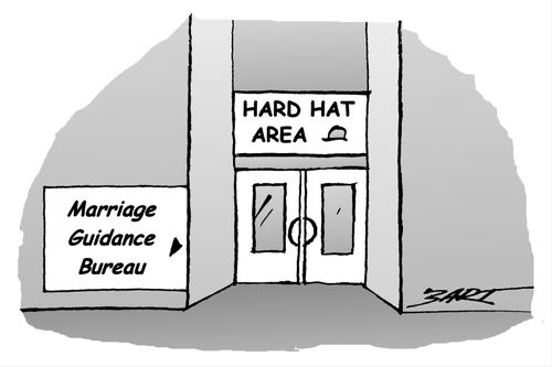 Hard Hat Area: Marriage Guidance Bureau.